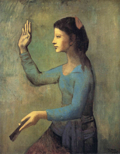 Pablo Picasso, "Lady with a Fan (Femme à l'éventail)", 1905